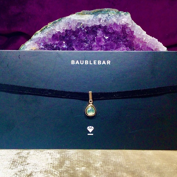 NWT/CARD BaubleBar Clara Velvet Crystal Choker - Picture 4 of 8